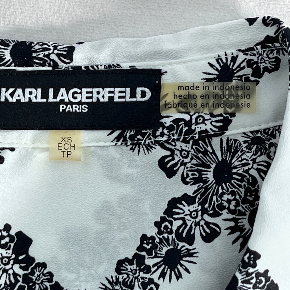Karl Lagerfeld Ladies‎ Blouse, Japanese Crepe Size XS - Picture 6 of 10